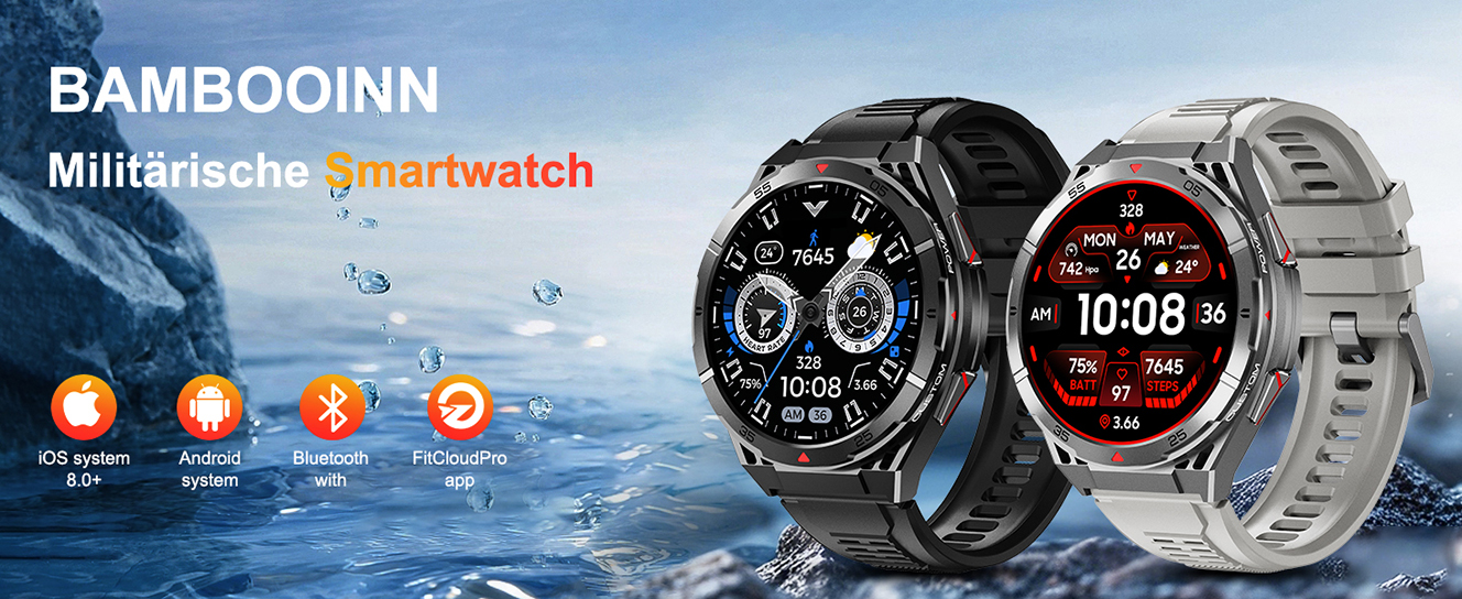 BAMBOOINN Military Smartwatch